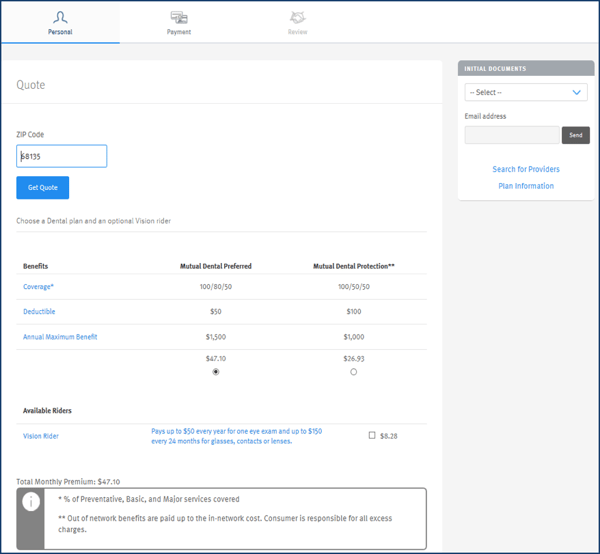 Dental Plan E-App 1