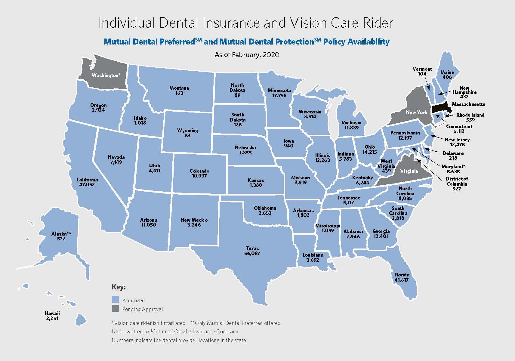 MOO dental state map availability