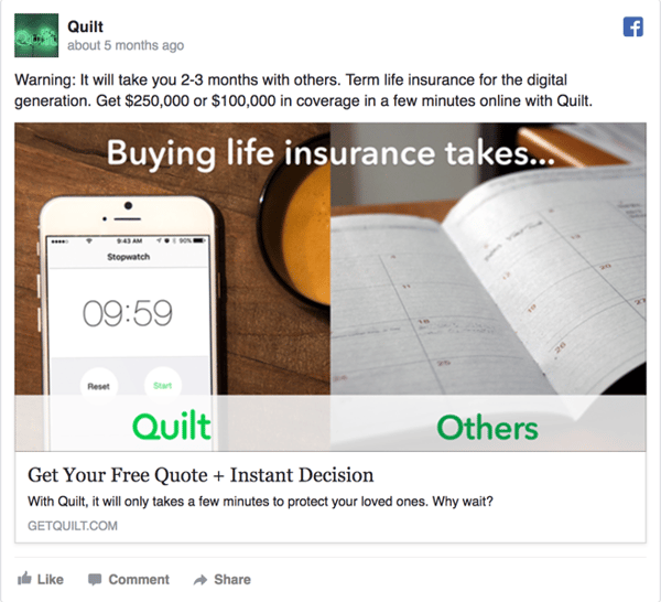 Quilt Facebook Ad