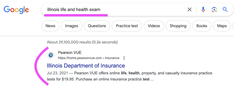 finding where to take the life and health exam in your state