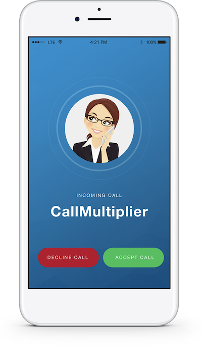 incoming call from call multiplier