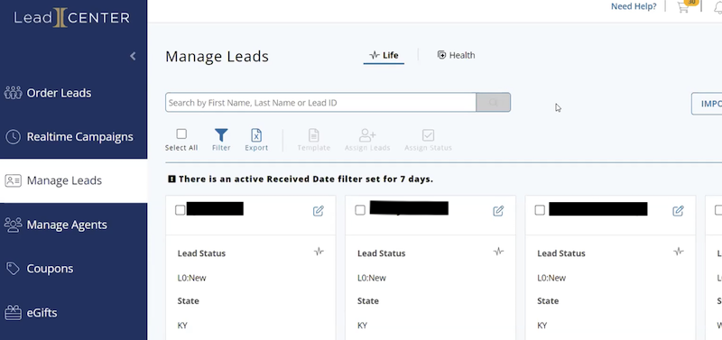 manage your new leads