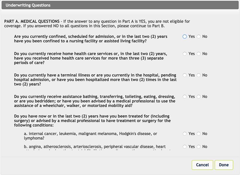 Cigna Express App Underwriting Questions