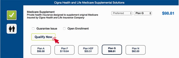 Cigna Prequalify on Express App