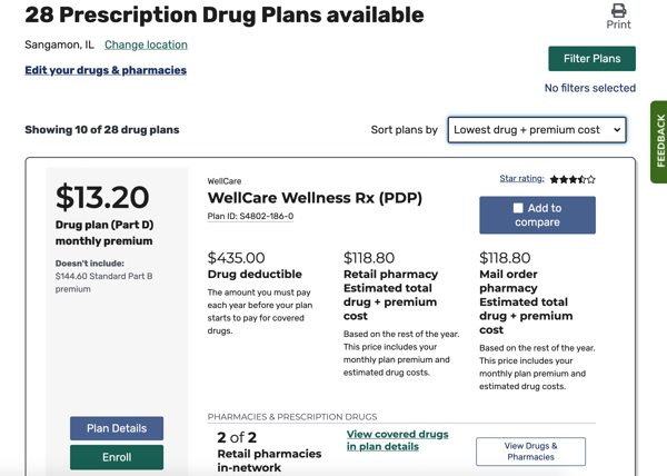 Medicare Plan Finder step 6-1