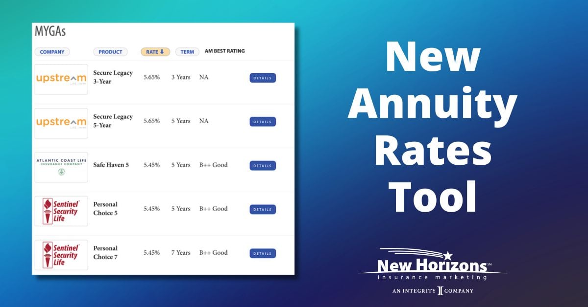New Annuity Rates Tool