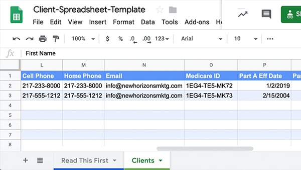 Client-Spreadsheet-Template