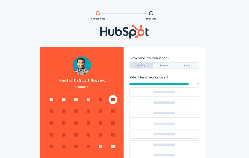 Sales Hub_Meeting Scheduling Page