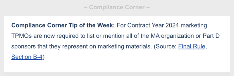 compliance corner