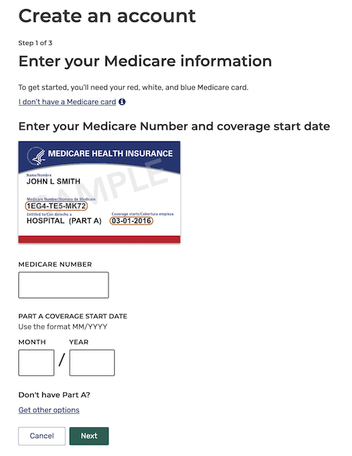 create a medicare account