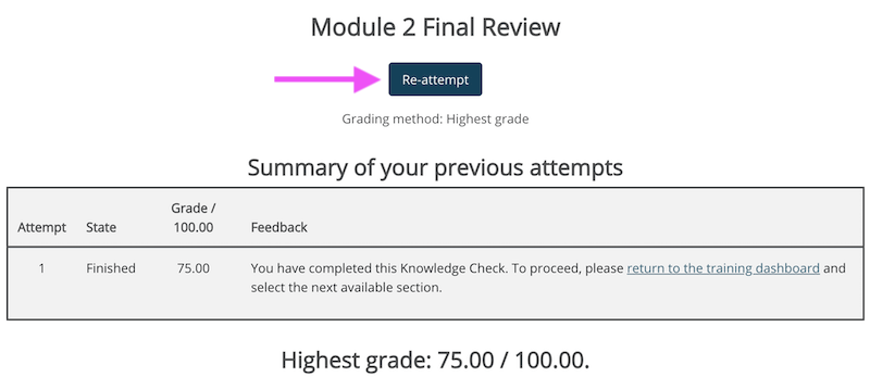 re-attempt 2026 ahip quiz module