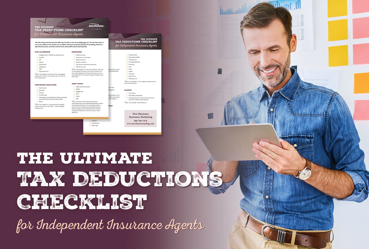The Ultimate 2022 Tax Deductions Checklist for Independent Insurance Agents
